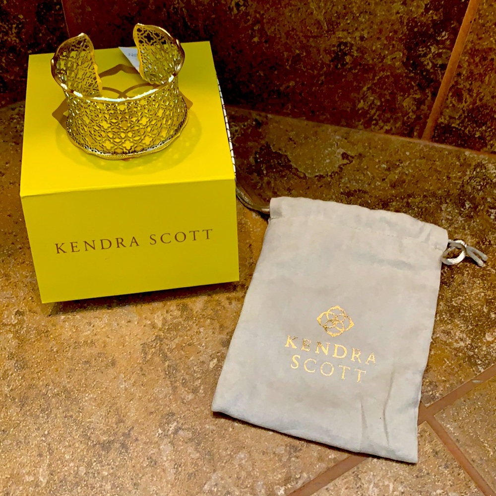 Kendra Scott Candice Gold Cuff Bracelet In Silver